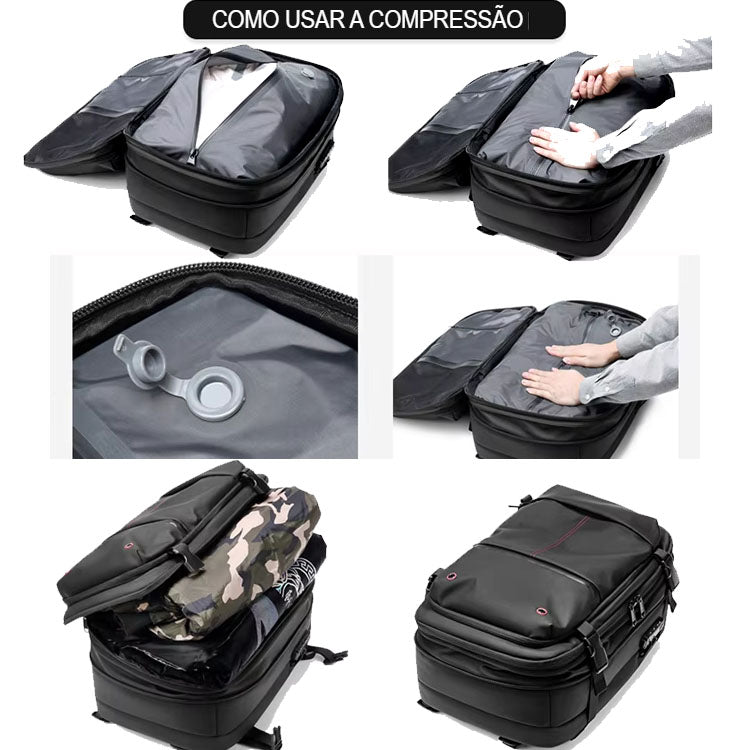 Mochila de Viagem com Cadeado e Compressão a Vácuo Essence Trip