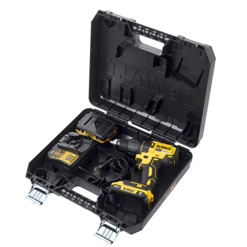 Parafusadeira/Furadeira de Impacto Dewalt Brushless Com 2 Baterias 20V Li-Ion Carregador Bivolt e Maleta