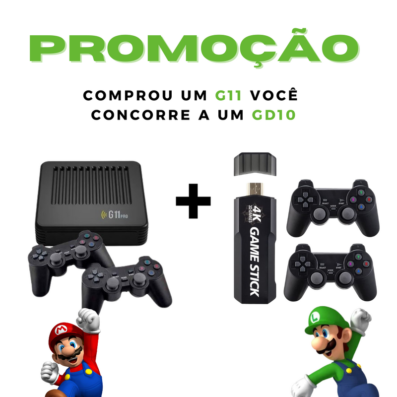 GAME G11 PRO® + 45 mil jogos - 128G [Queima de Estoque - 1 Ano de IPTV de Brinde]