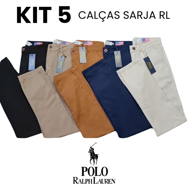 Kit 5 Calças Ralph Lauren - Cores Mistas