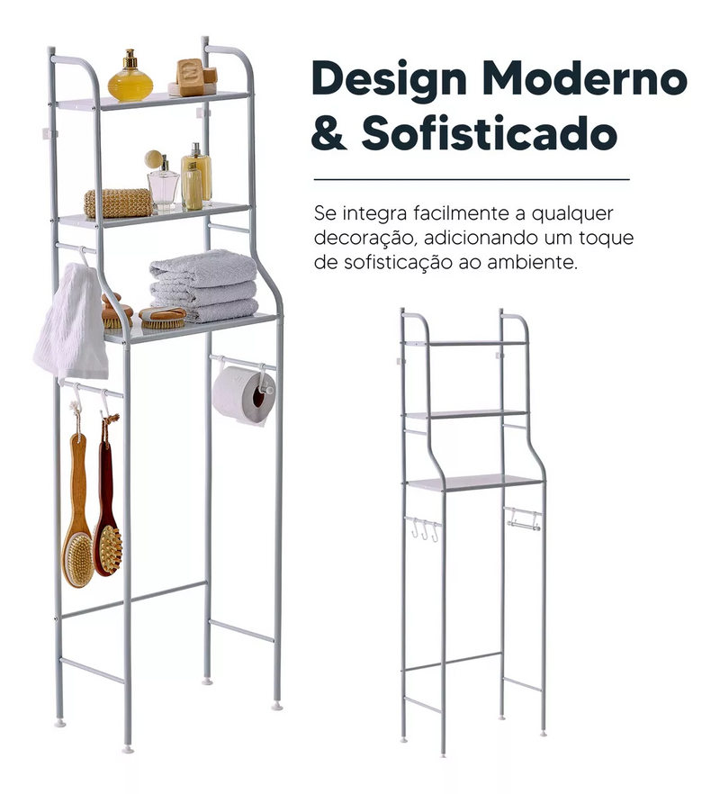 [COMPRE 1 LEVE 2] Rack Organizador Mágico de Banheiro Organização, Praticidade e Higiene [OFERTA VÁLIDA SOMENTE HOJE]