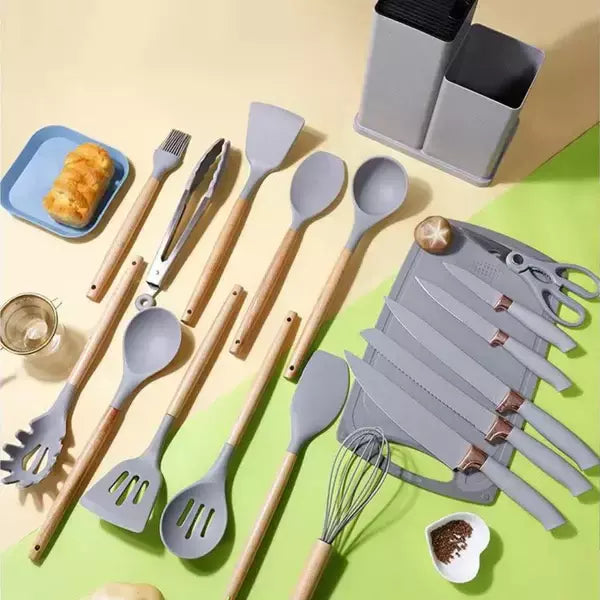 Kit de Cozinha 19 Peças em Silicone Premium - OFERTA IMPÉRDIVEL