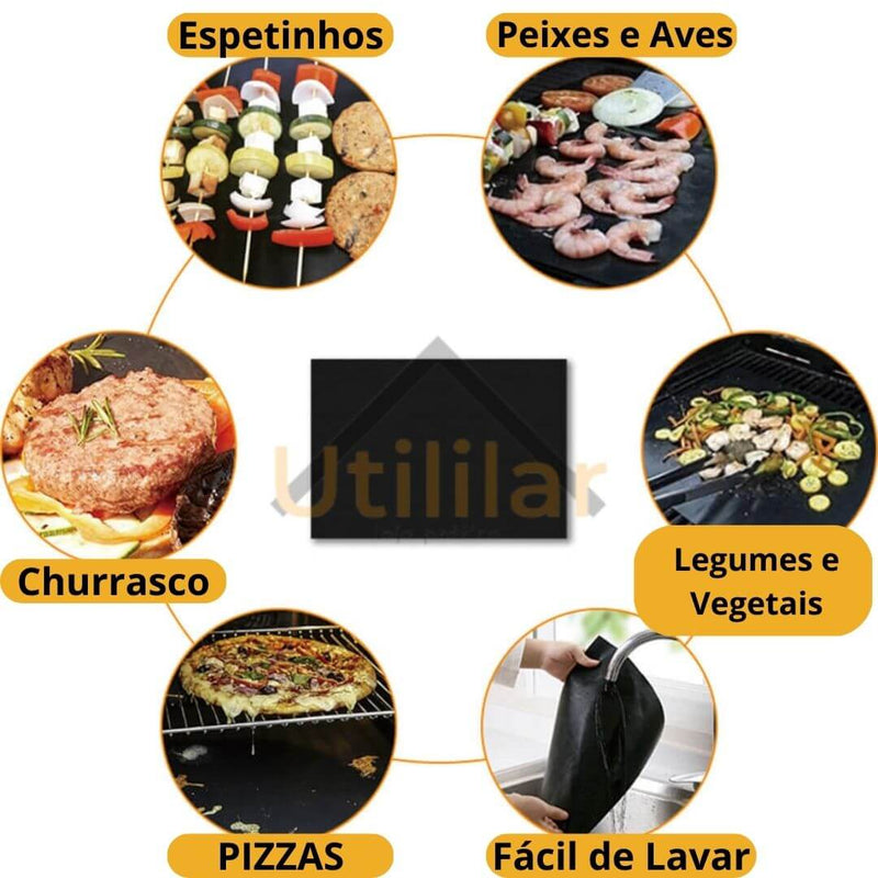 Grill Mat®- Manta Antiaderente e Reutilizável