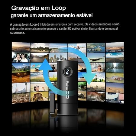 Camera Veicular DDPAI Mini Pro 1296P WiFi com Visão Noturna