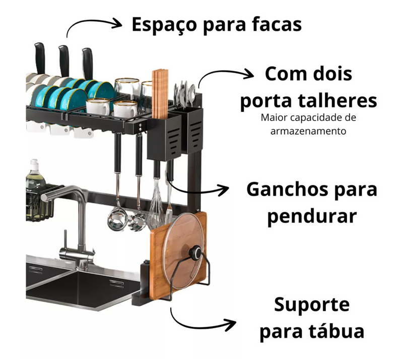 Escorredor & Organizador de Louças + BRINDE