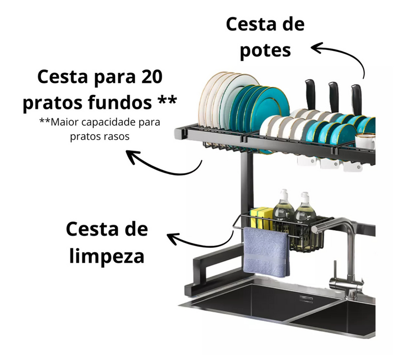 Escorredor & Organizador de Louças + BRINDE