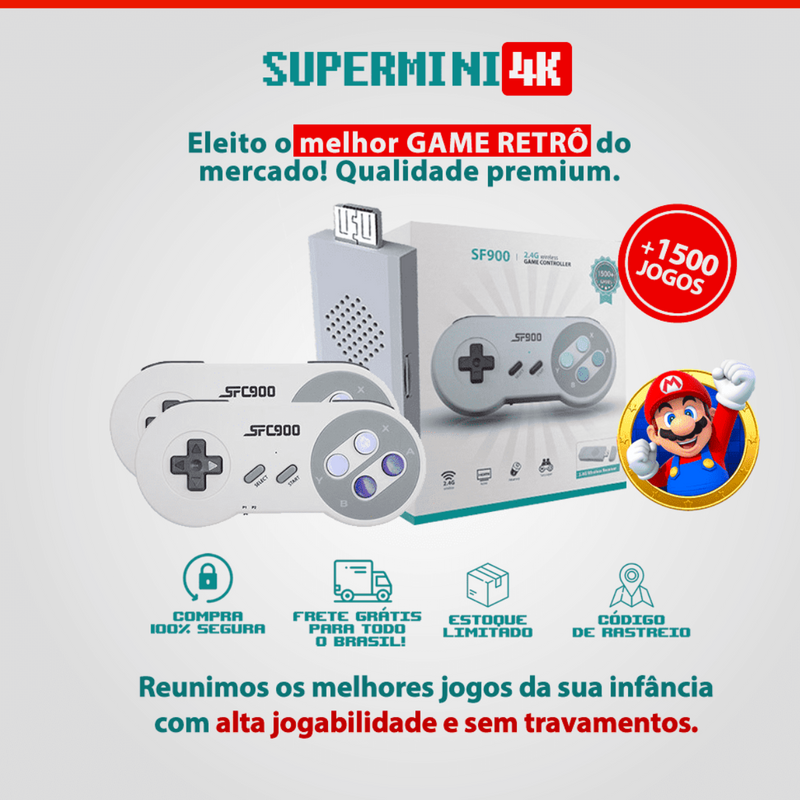 Super Mini 4k + 1.500 Jogos | Promo Fim de Ano