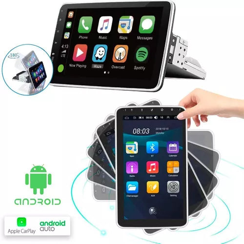 CENTRAL MULTIMIDIA UNIVERSAL WIFI ANDROID 12 TELA FLUTUANTE TOUCH 1DIN (PARA QUALQUER CARRO)