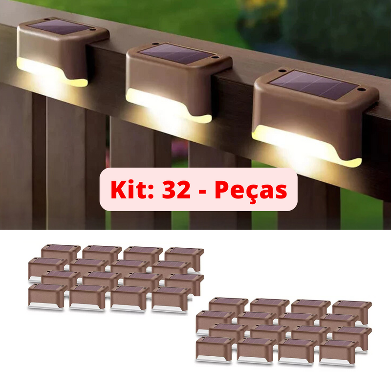 [SÓ HOJE] Mini Luz LED Para Degraus e Sacadas - IP65 À Prova D’Água - Energia Solar - 50% OFF