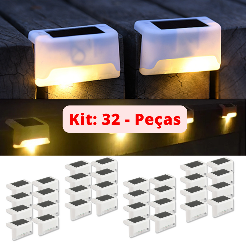 [SÓ HOJE] Mini Luz LED Para Degraus e Sacadas - IP65 À Prova D’Água - Energia Solar - 50% OFF