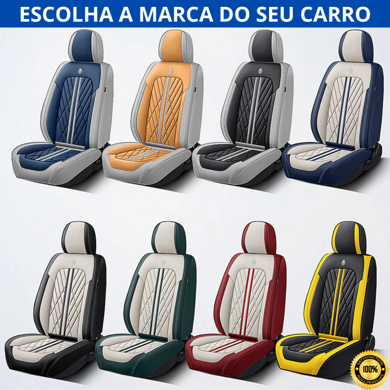 Kit Capas de banco Automotivos  em Couro Luxo e Conforto + frete grátis hoje