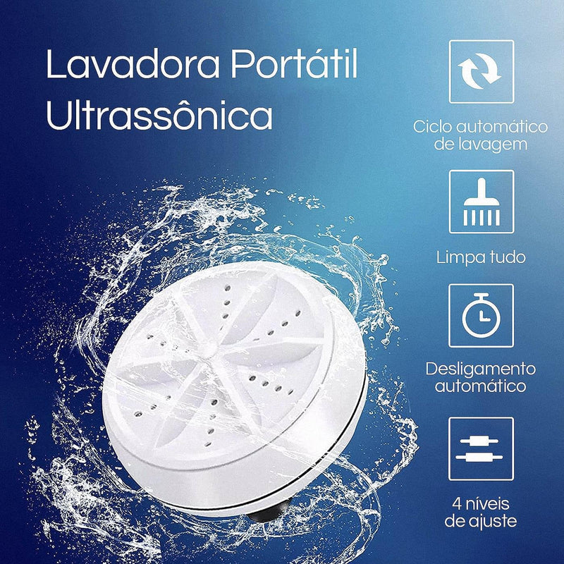 Máquina de Lavar Louças e Roupas USB Portátil - UltraLava