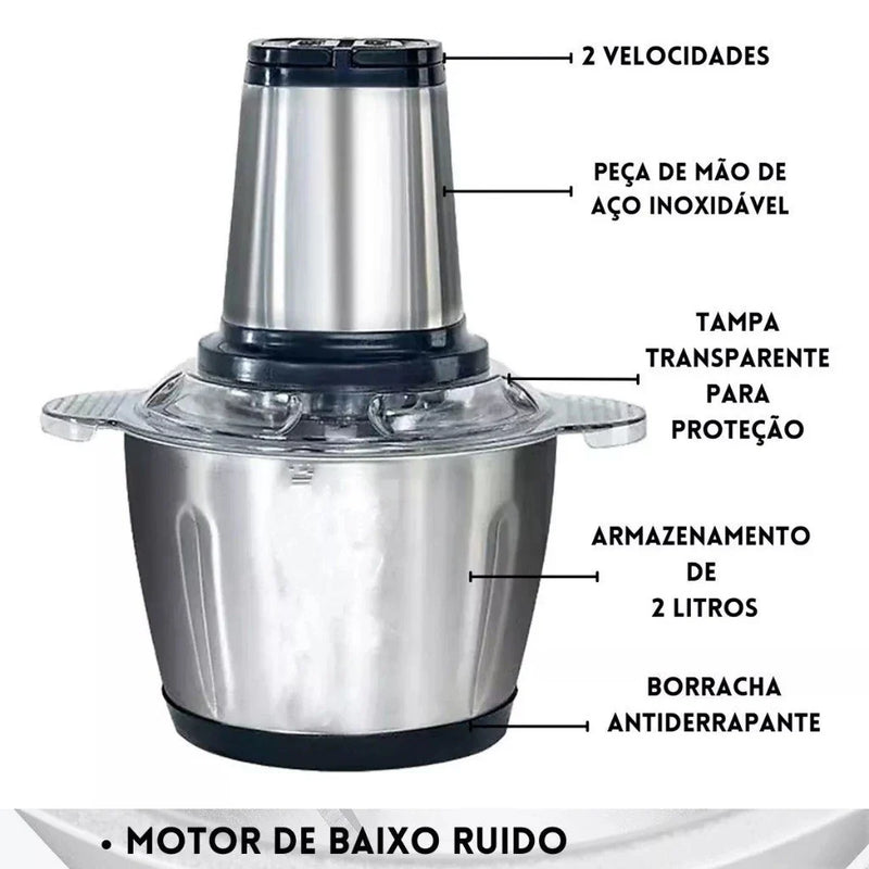 Pica Tudo Inox – Tritura carnes, legumes e muito mais!