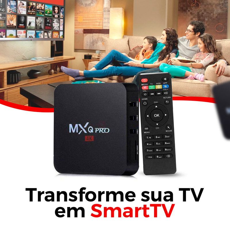 Tv Box Mxq Pro 4k + 1 ano de IPTV de Brinde